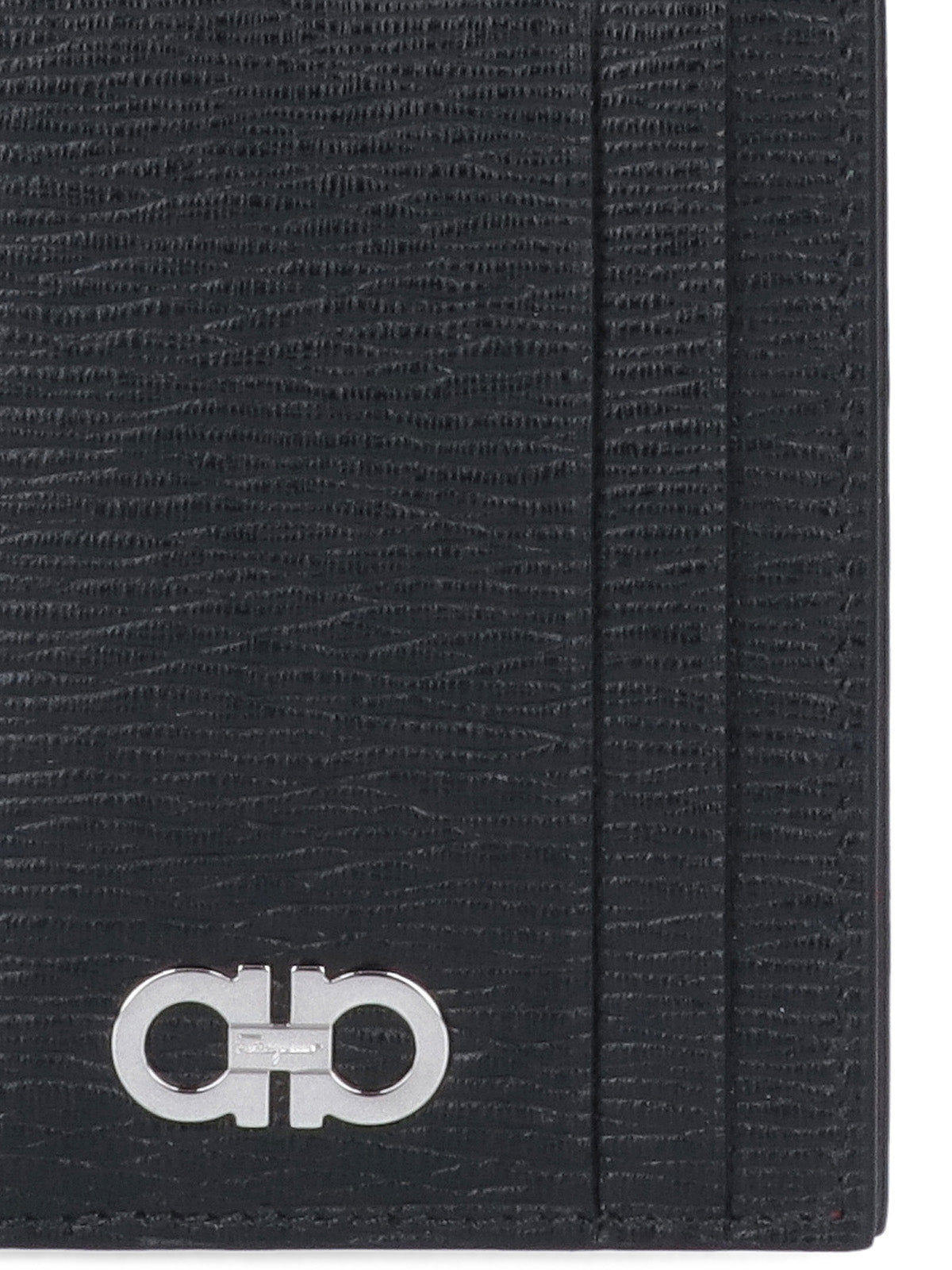 'Gancini' Bi-Fold Wallet – Black & Red