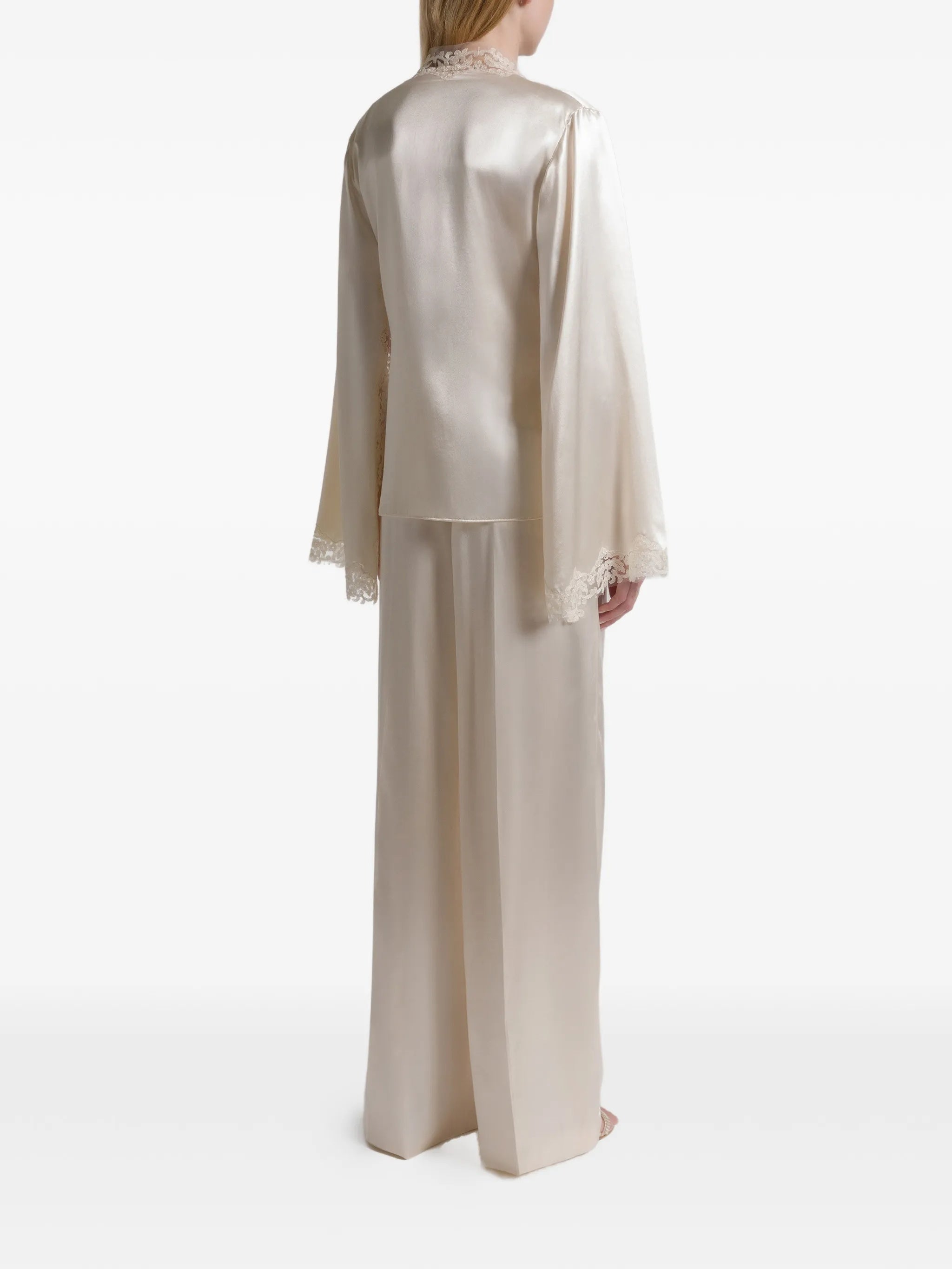 Neutral Pantalone High-Waisted Wide-Leg Viscose Pants