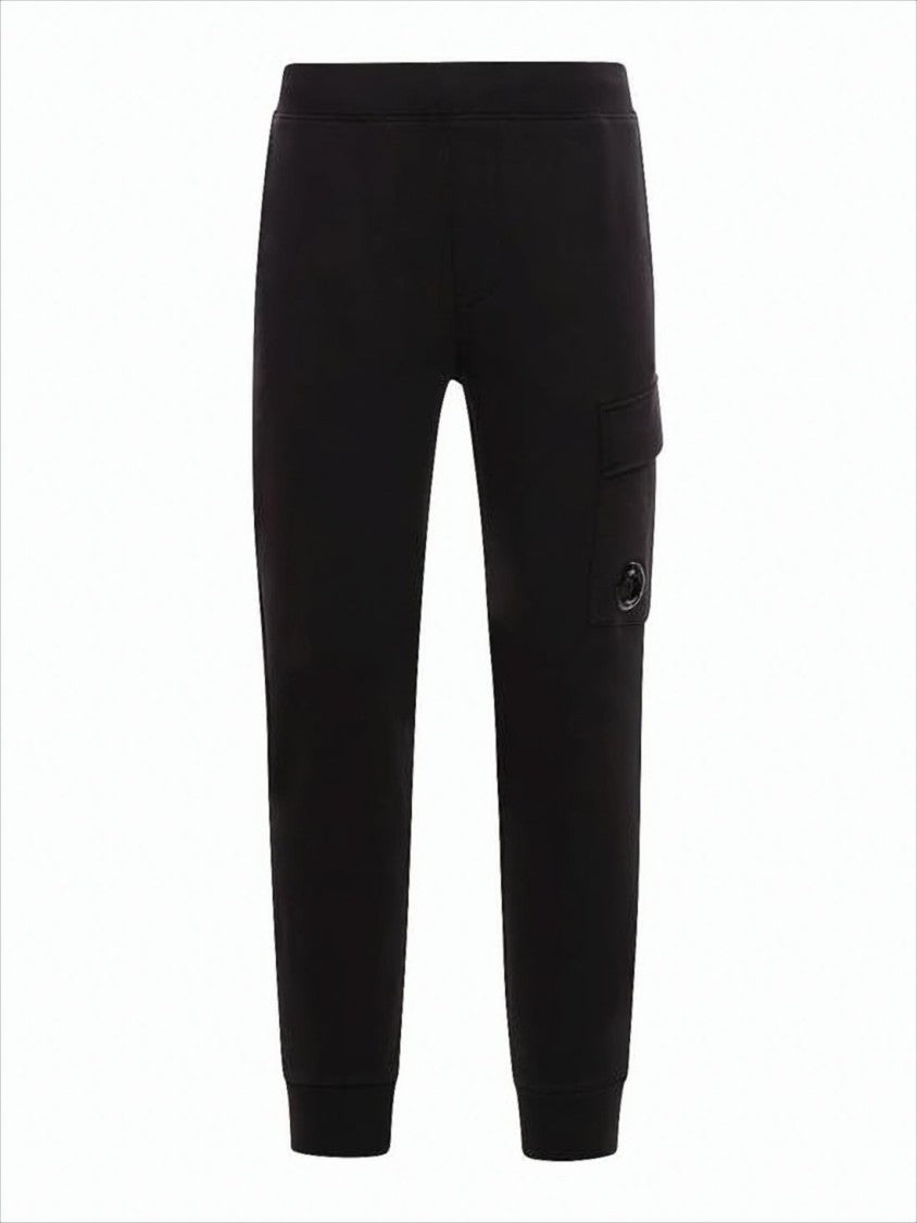 Tapered Black Jogger Pants with Cargo Pocket Detail