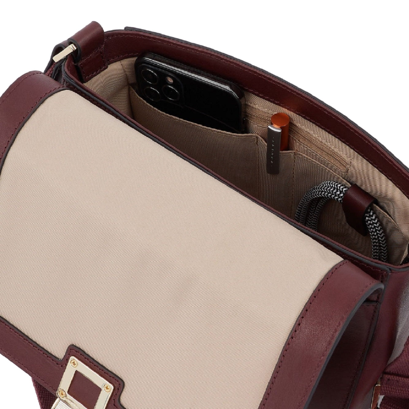 Bordeaux Leather Shoulder Bag
