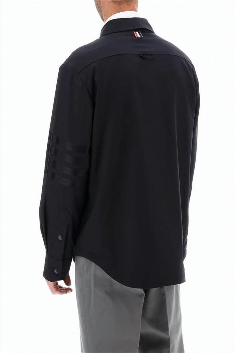 Boxy Silhouette Black Wool Jacket