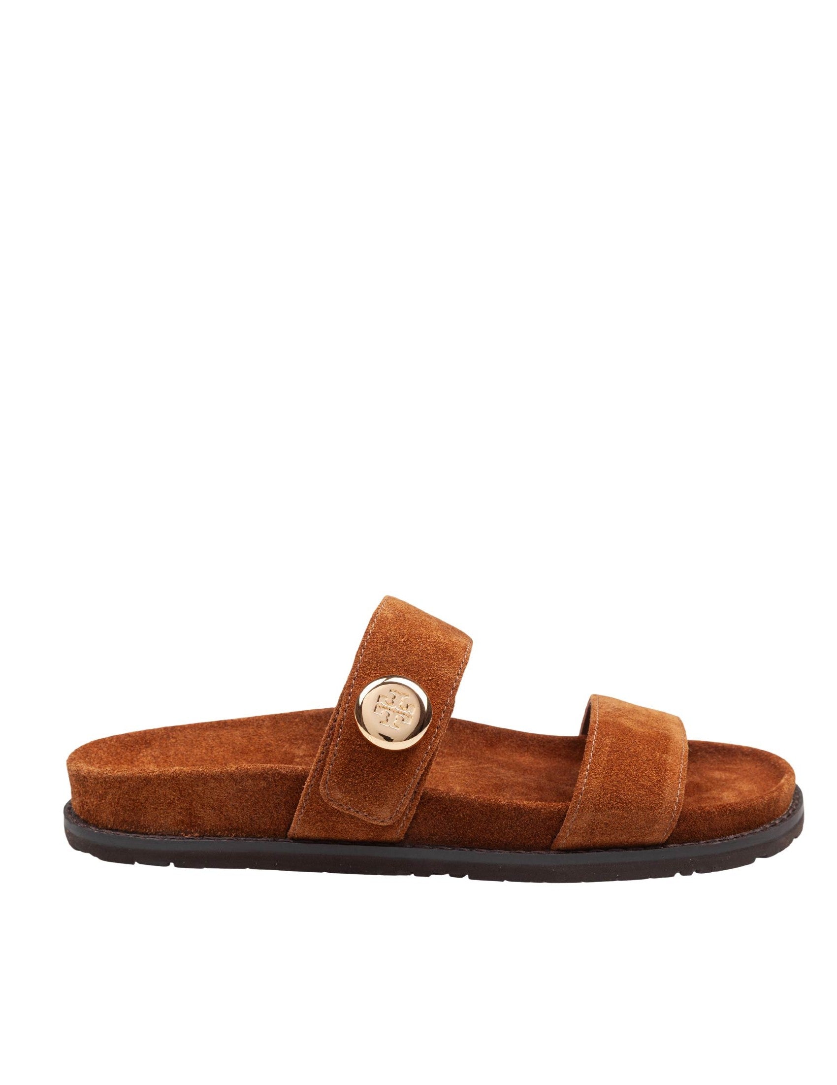 Romy Sport Slide In Brown Suede