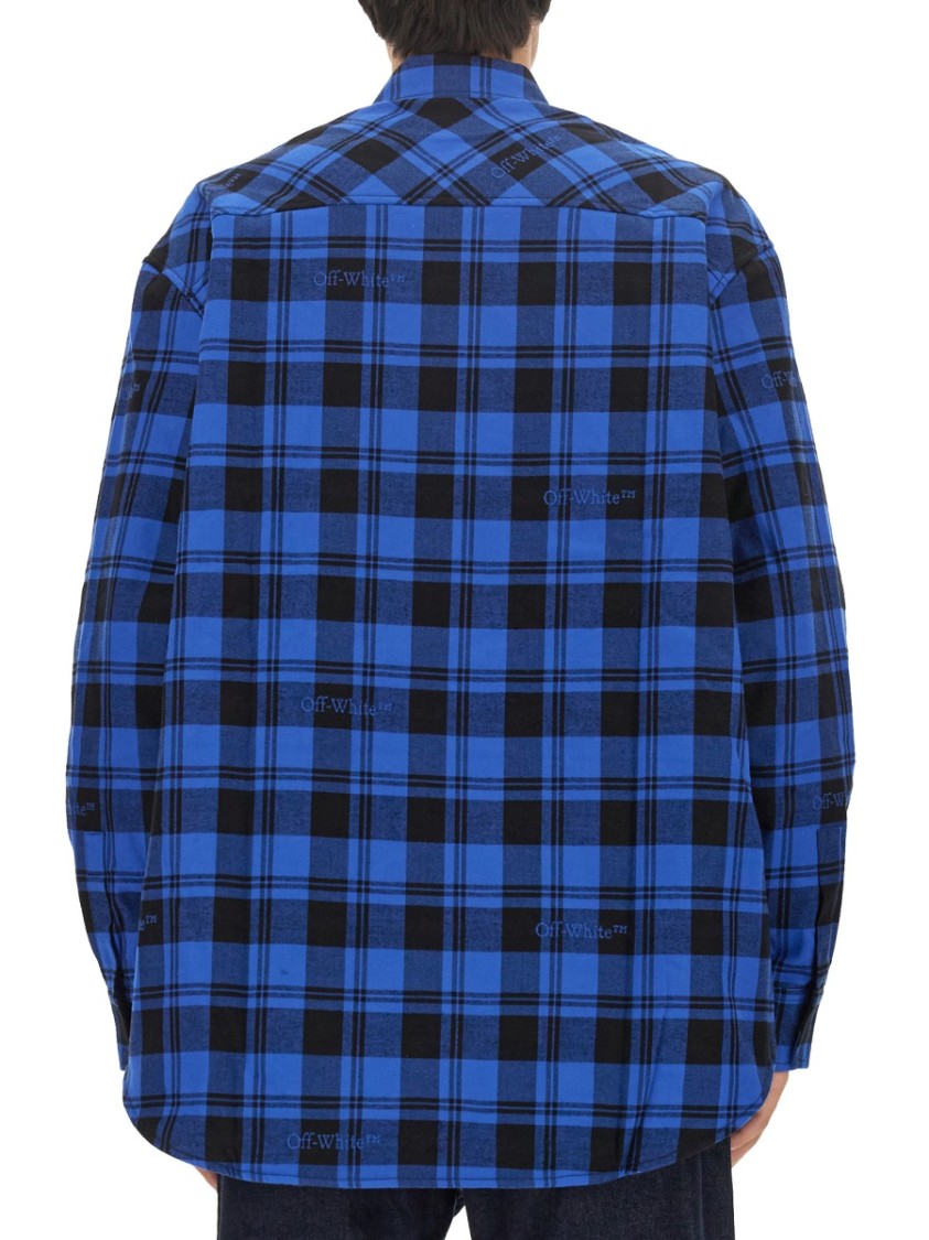 Check Print Oversized Shirt