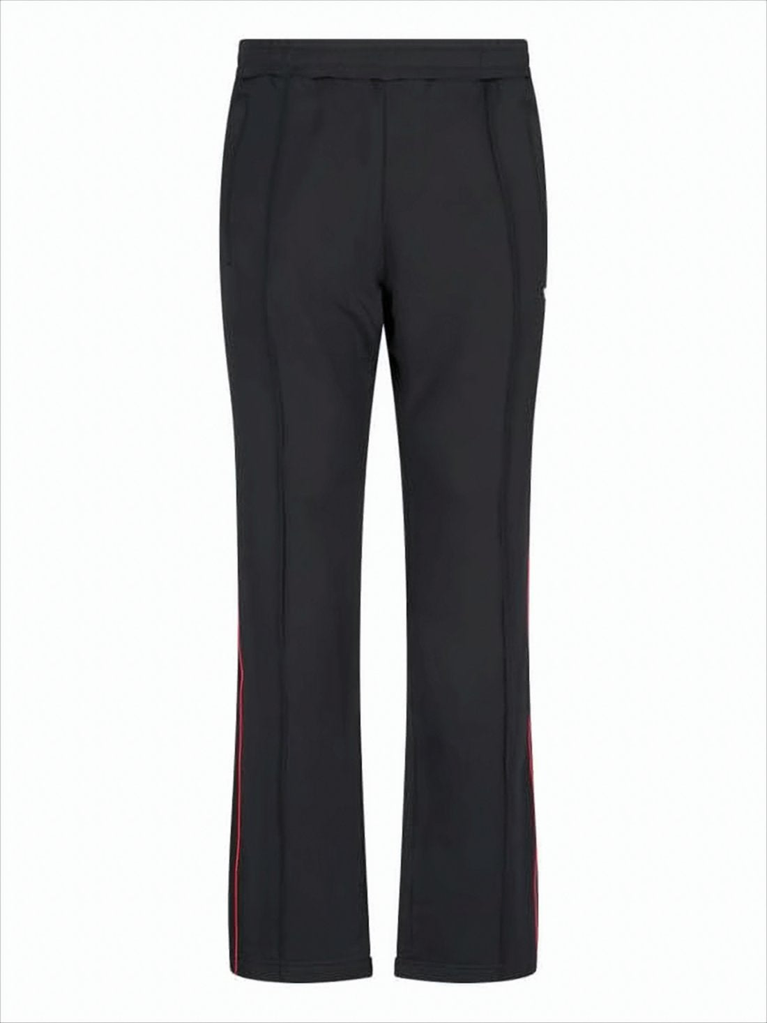 Straight-Leg Pants with Red Piping