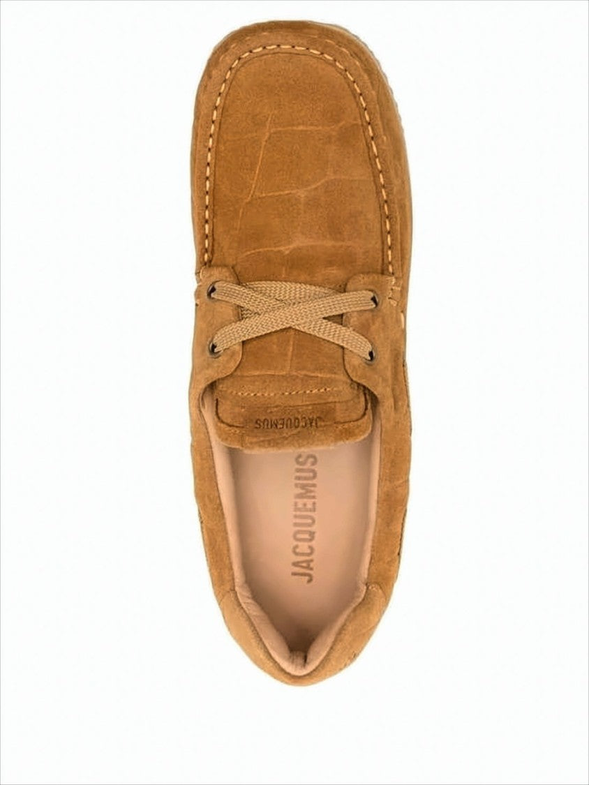 Moccasin Stitch Brown Loafers With Low-Profile Rubber Sole