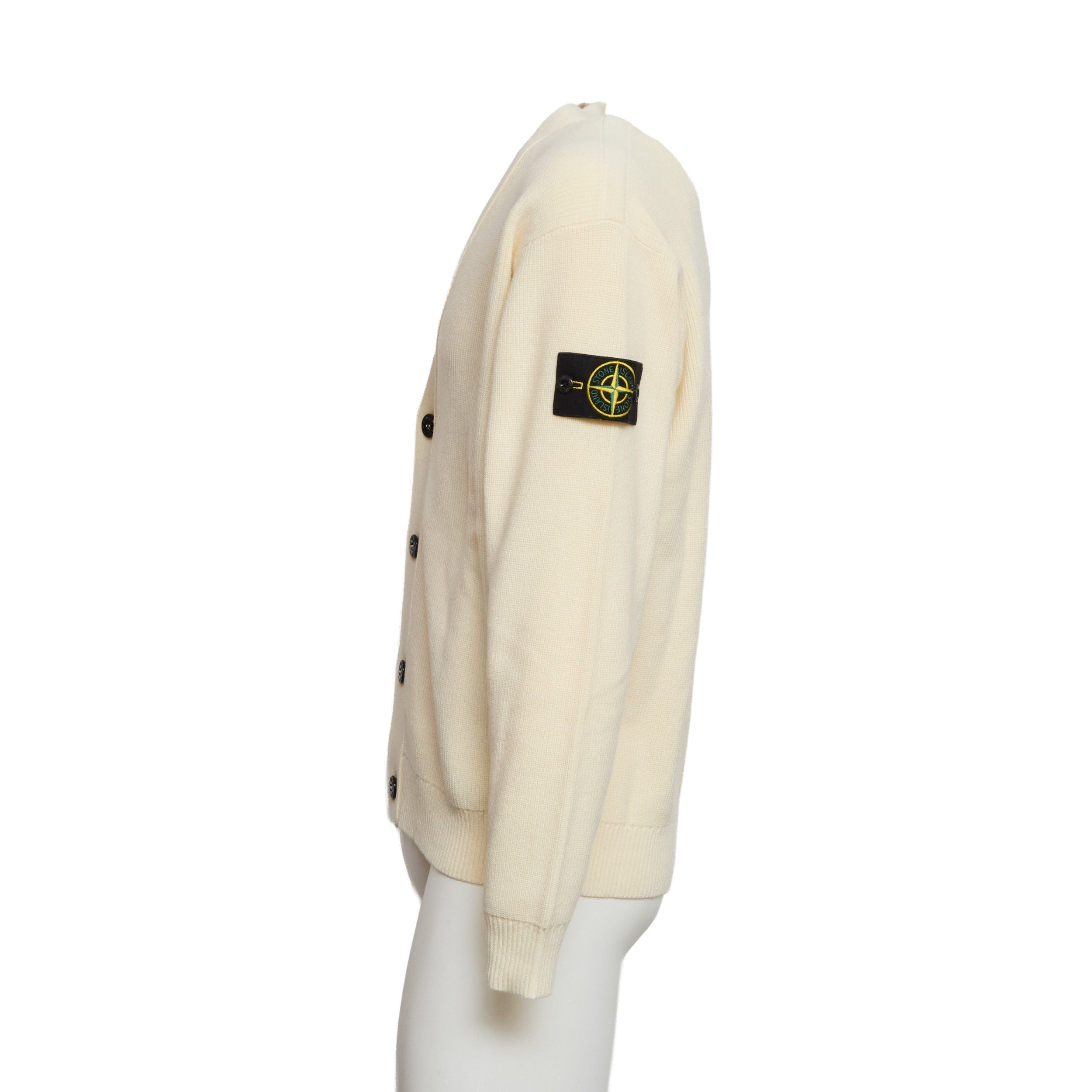 Ribbed Cotton Cardigan With Button Closure