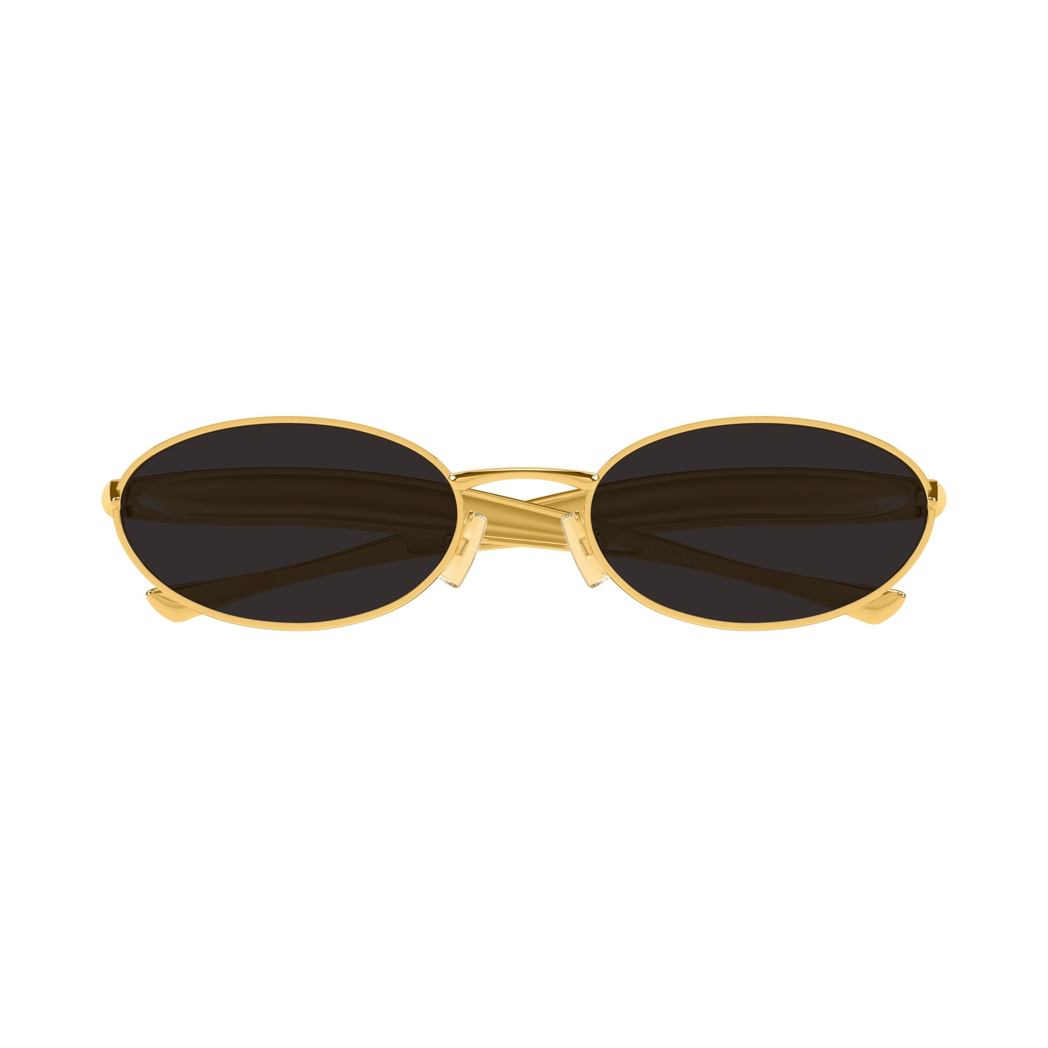 Bv1386s Polished Gold Metal Oval Sunglasses