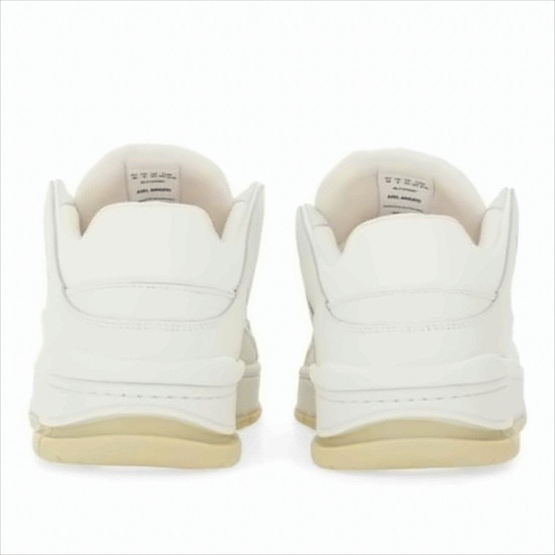 White Leather Sneakers with Padded Collar
