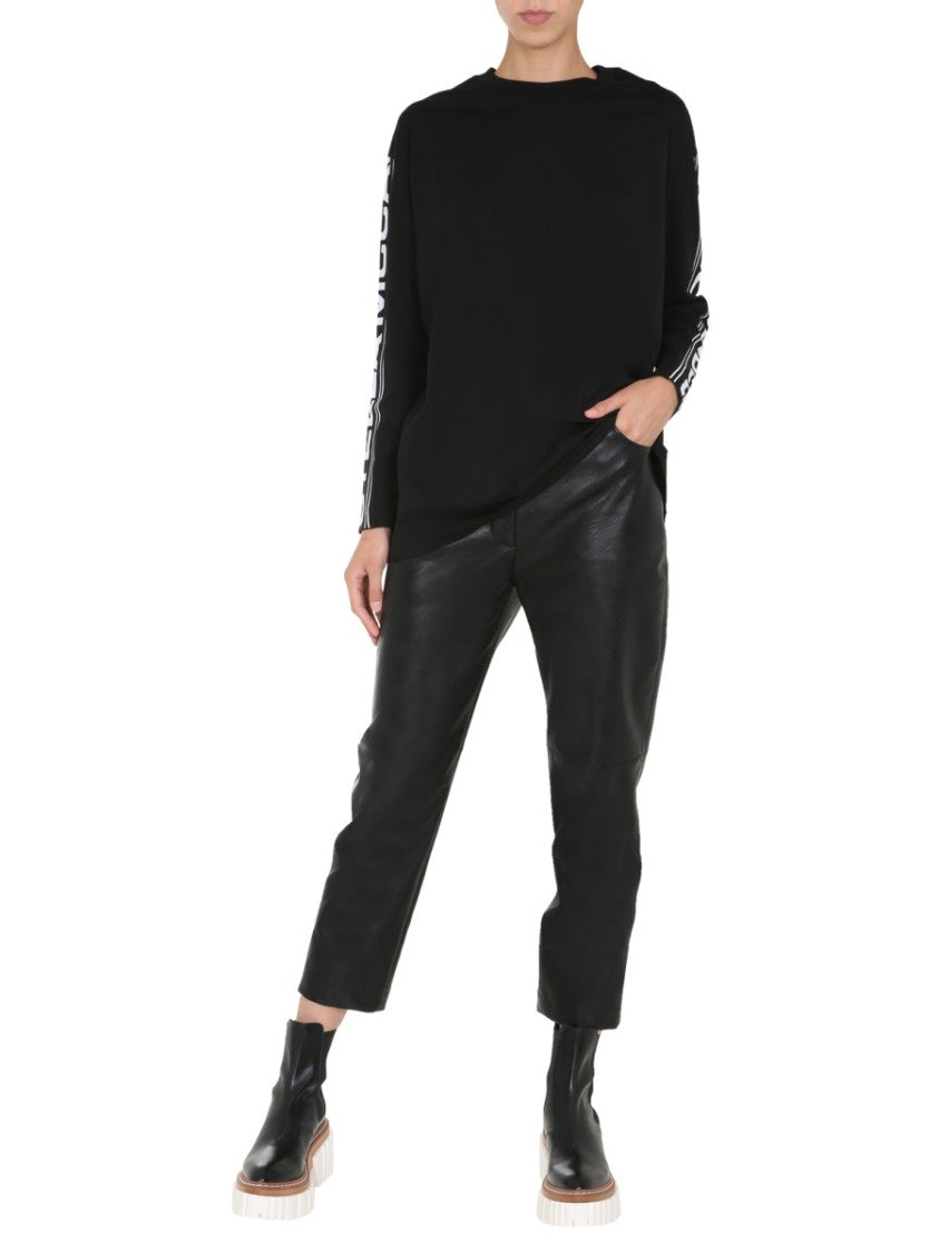 Long-Sleeve Graphic Round Neck T-Shirt