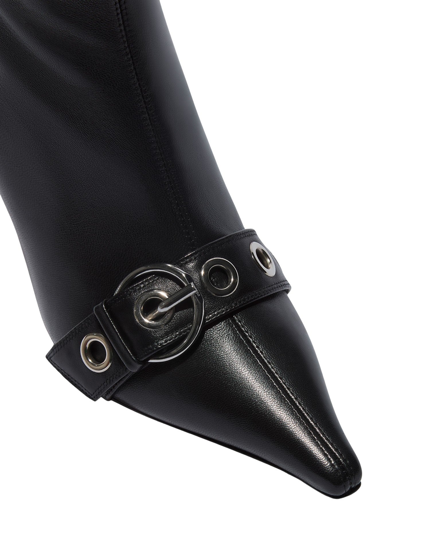 Black Halima Nappa Leather Ankle Boots