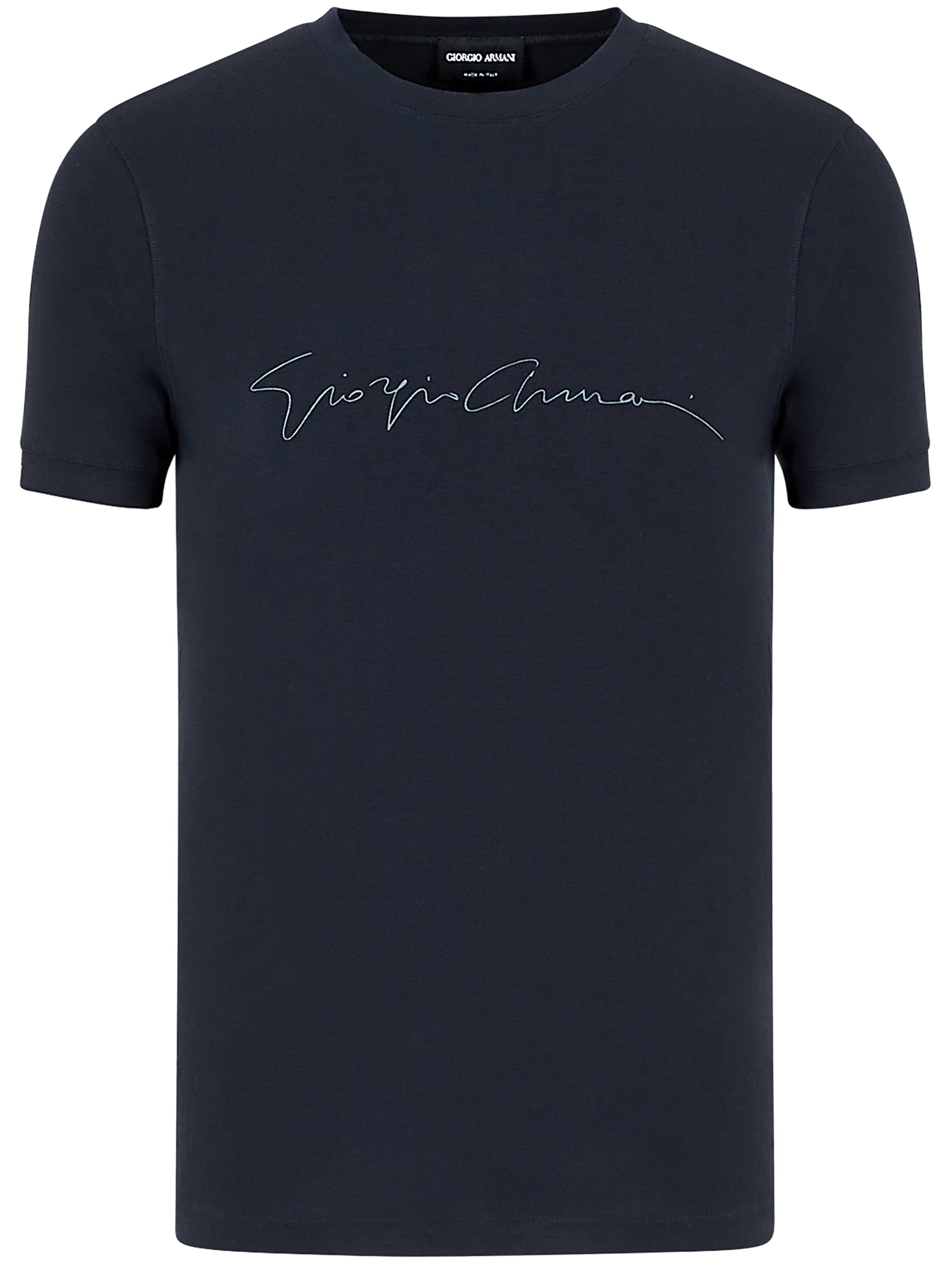 Black Slim Fit Cursive Script T-Shirt