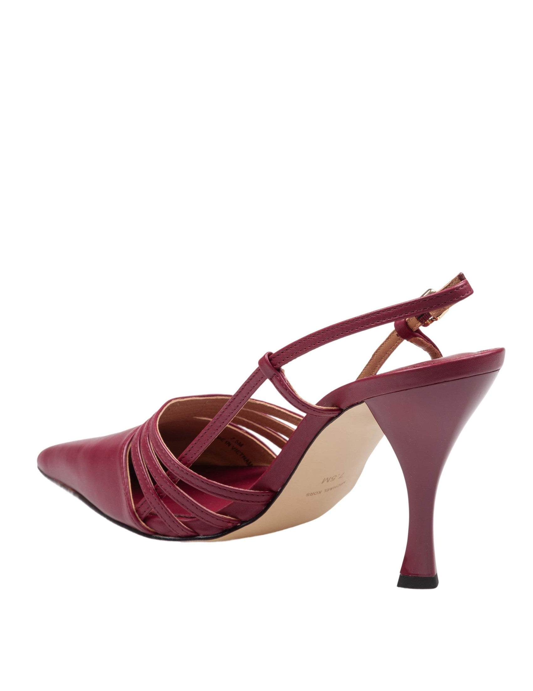 Slingback Haisley In Burgundy Leather