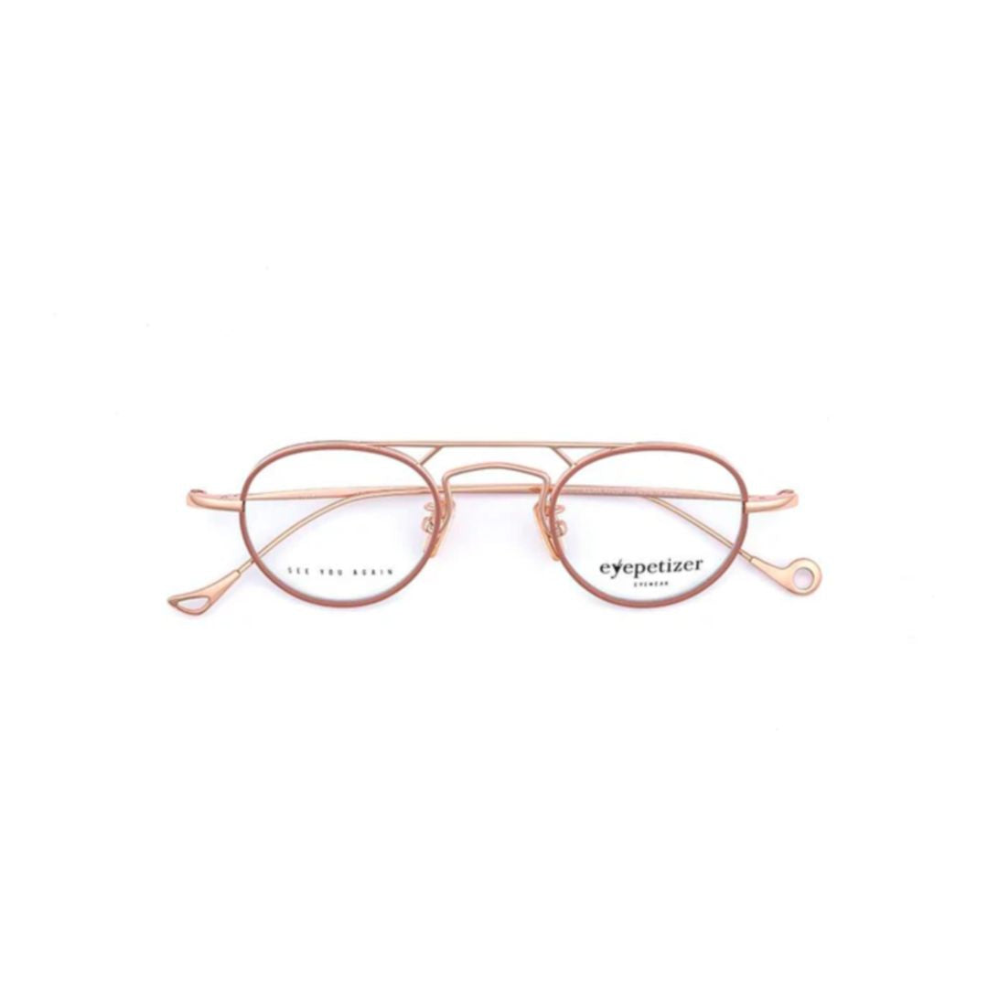 Kilian Gold Metal Frame Eyeglasses with Geometric Design