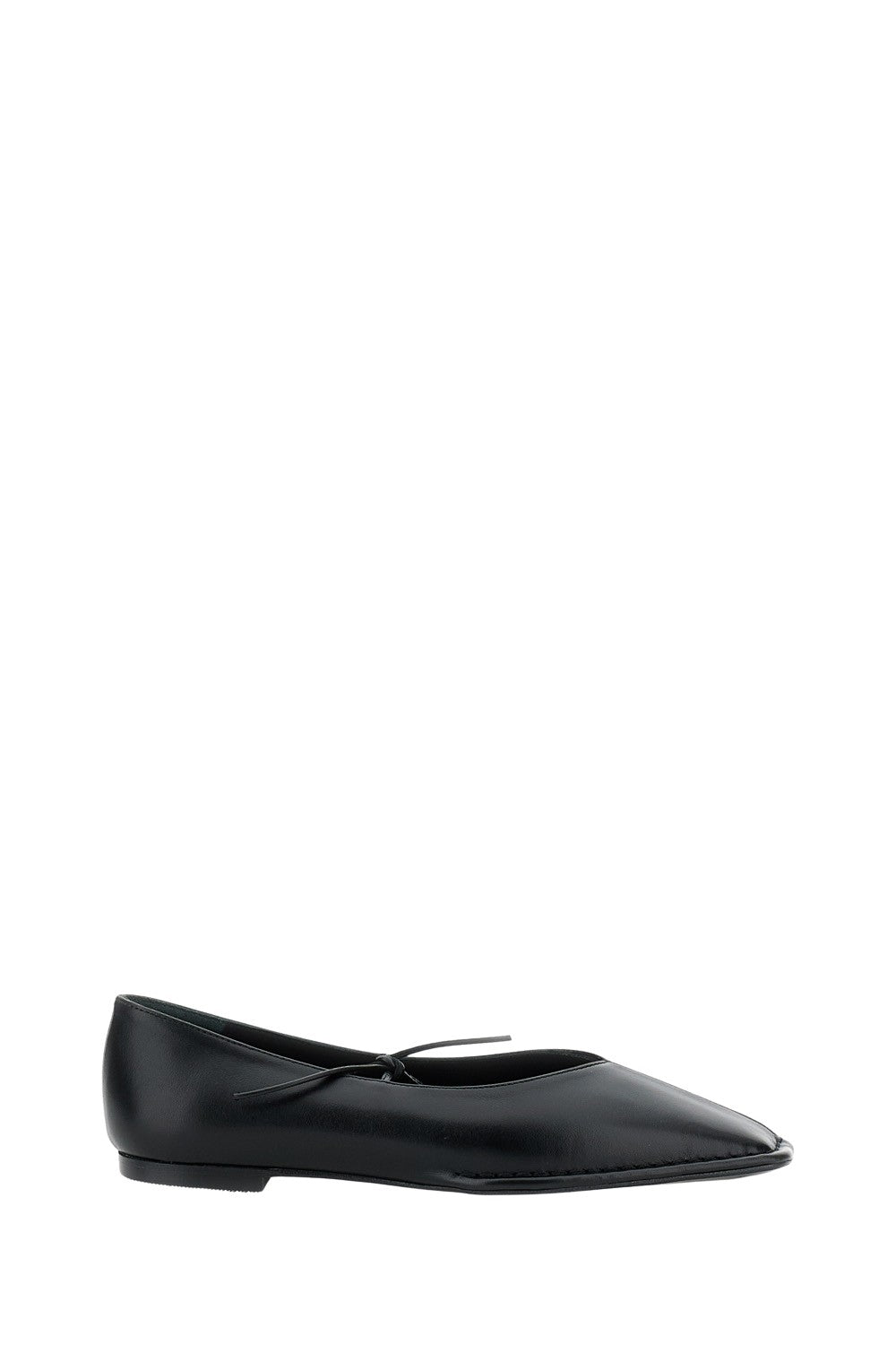 Sway Black Leather Ballet Flats