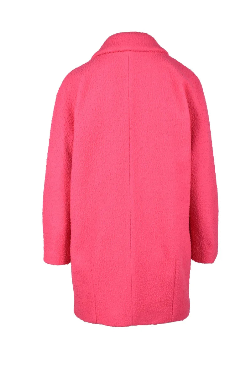Wool Mohair Polyamide Coat - Fuchsia