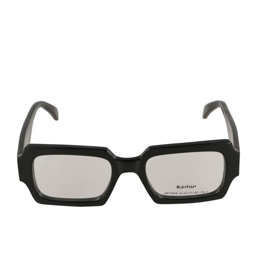 Evy Bold Rectangular Frame Sunglasses with Gold Emblem
