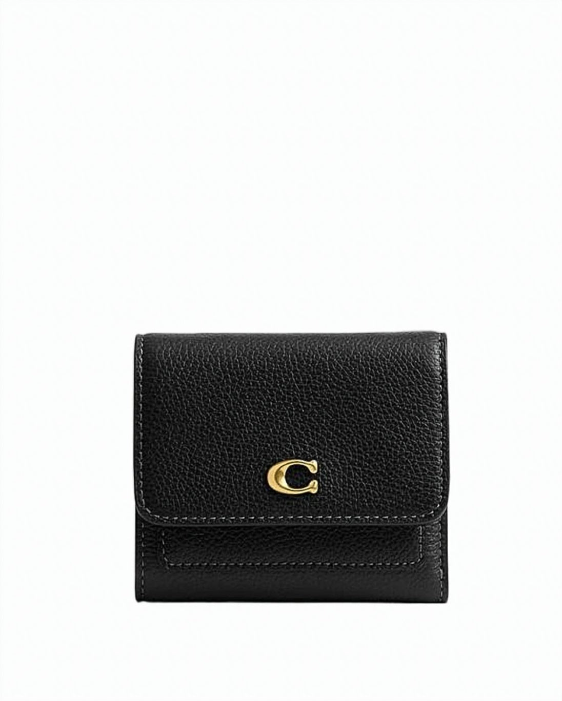 Compact Textured Calf Leather Wallet