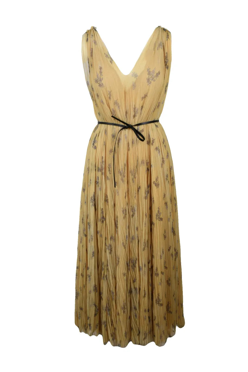Long Tulle Dress - Yellow