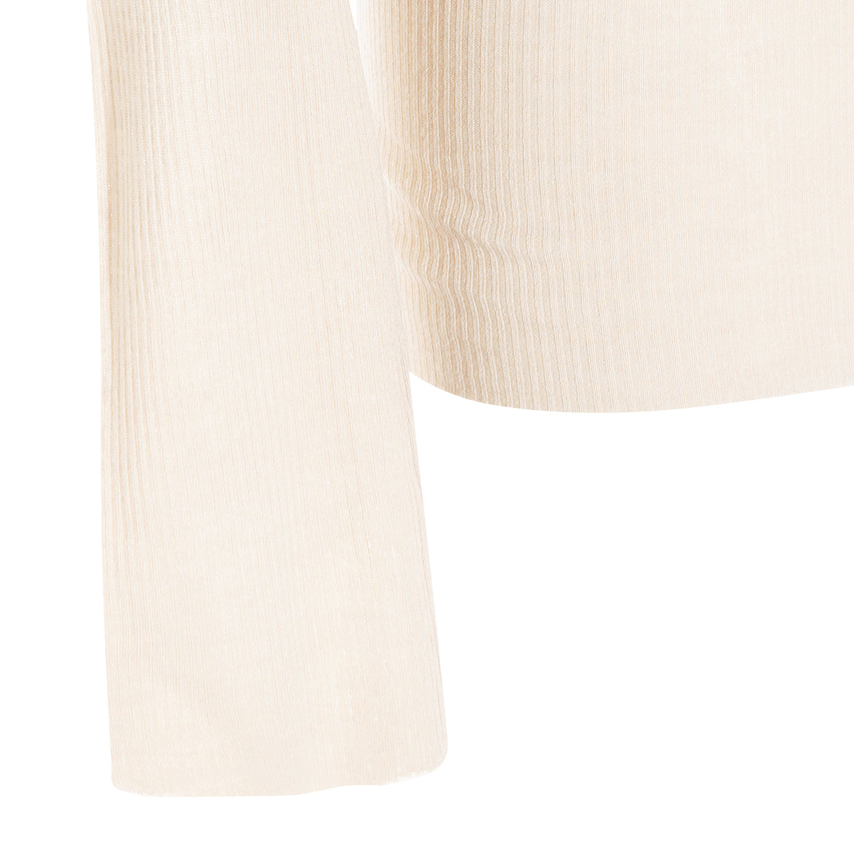 Sand Viscose/Silk Ribbed Sweater