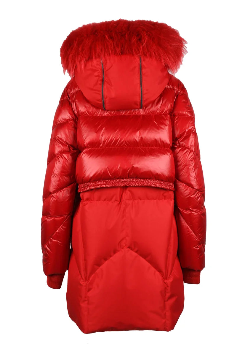 Short Down Jacket - Red