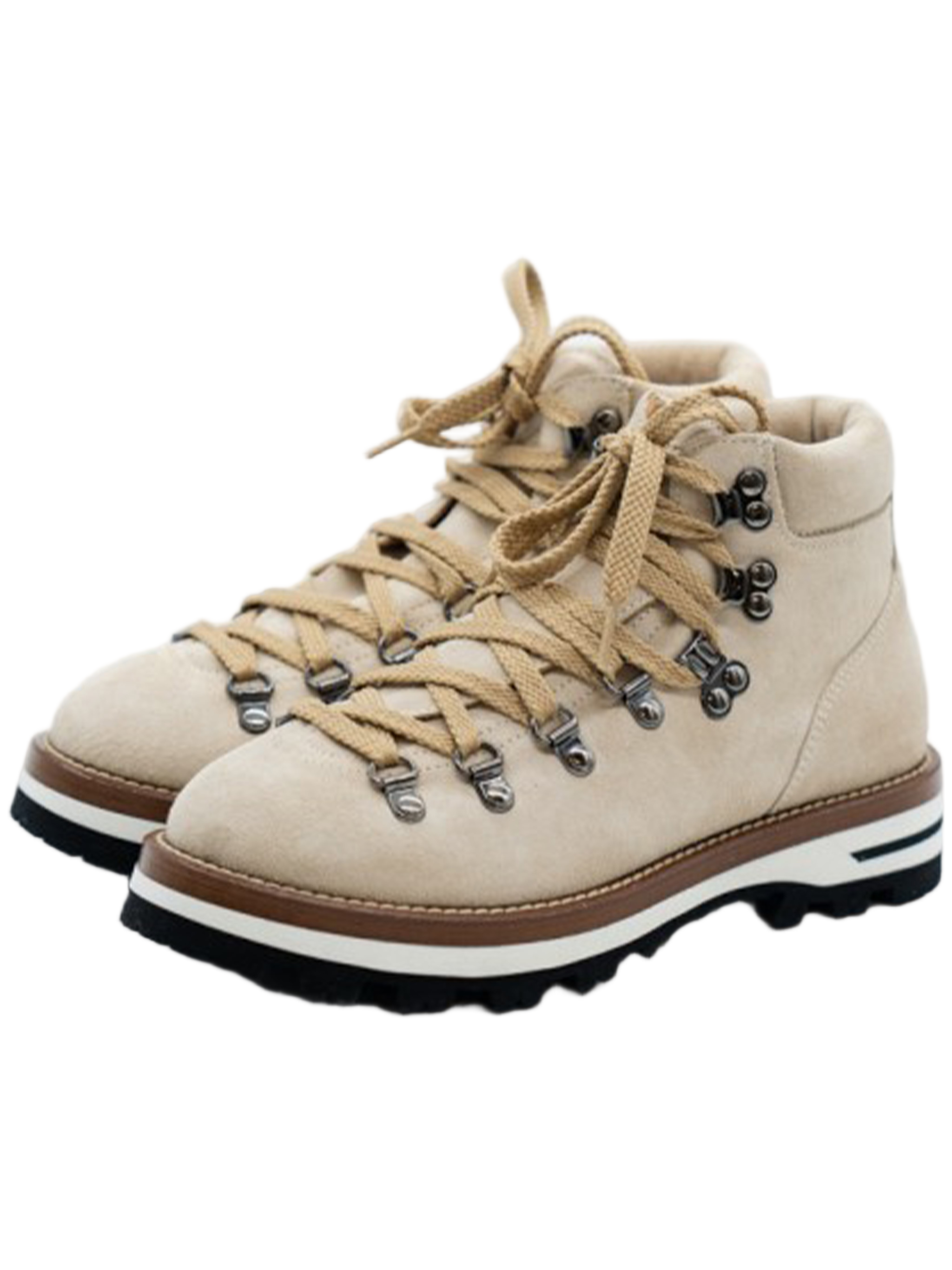 Beige Cortina Suede Ski Snow Boots
