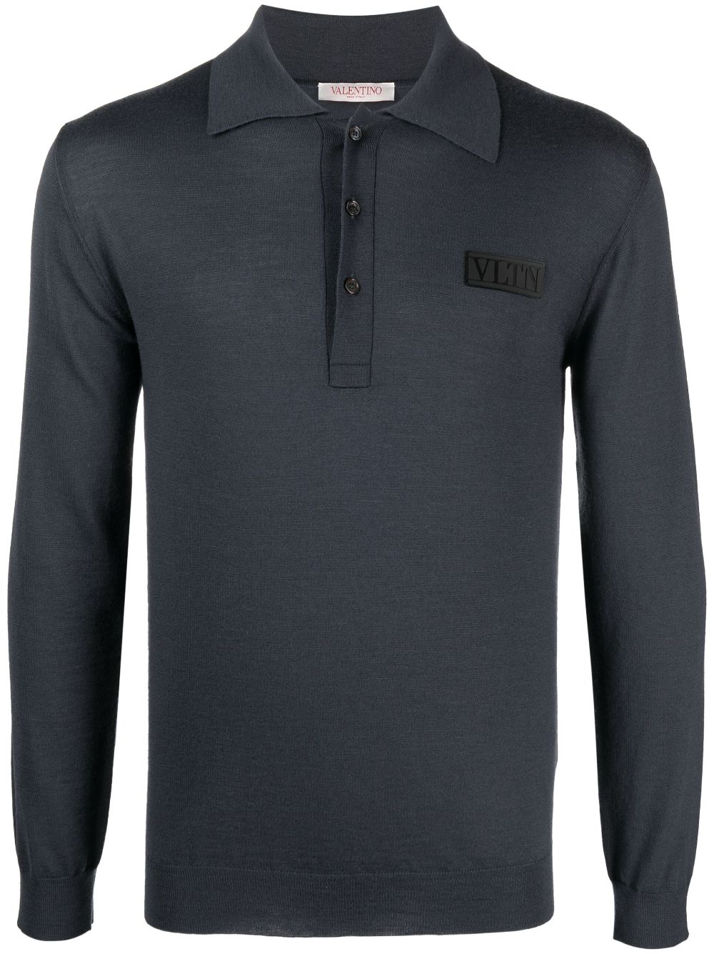 Classic Long-Sleeve Virgin Wool Polo Shirt