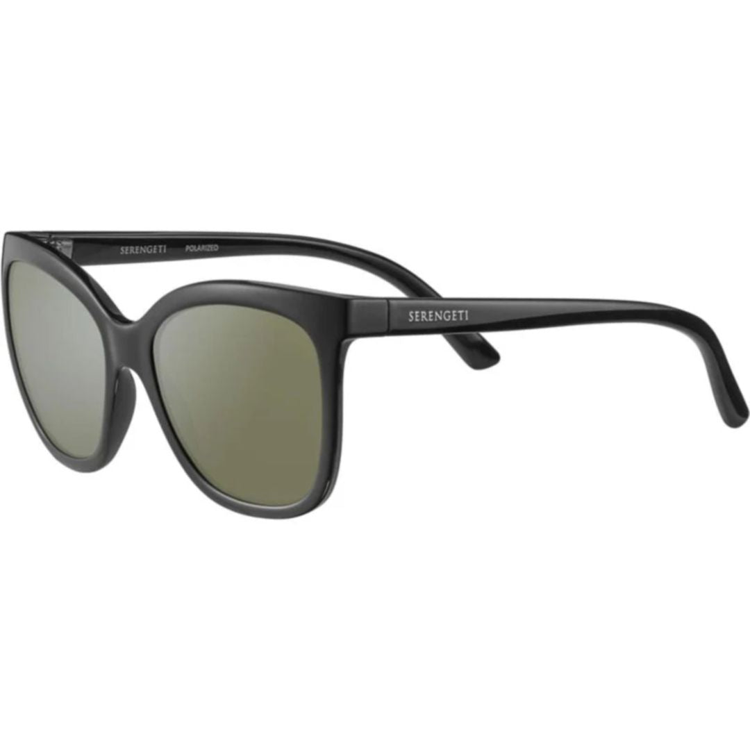Agata Bold Cat-Eye Sunglasses with Matte Black Finish