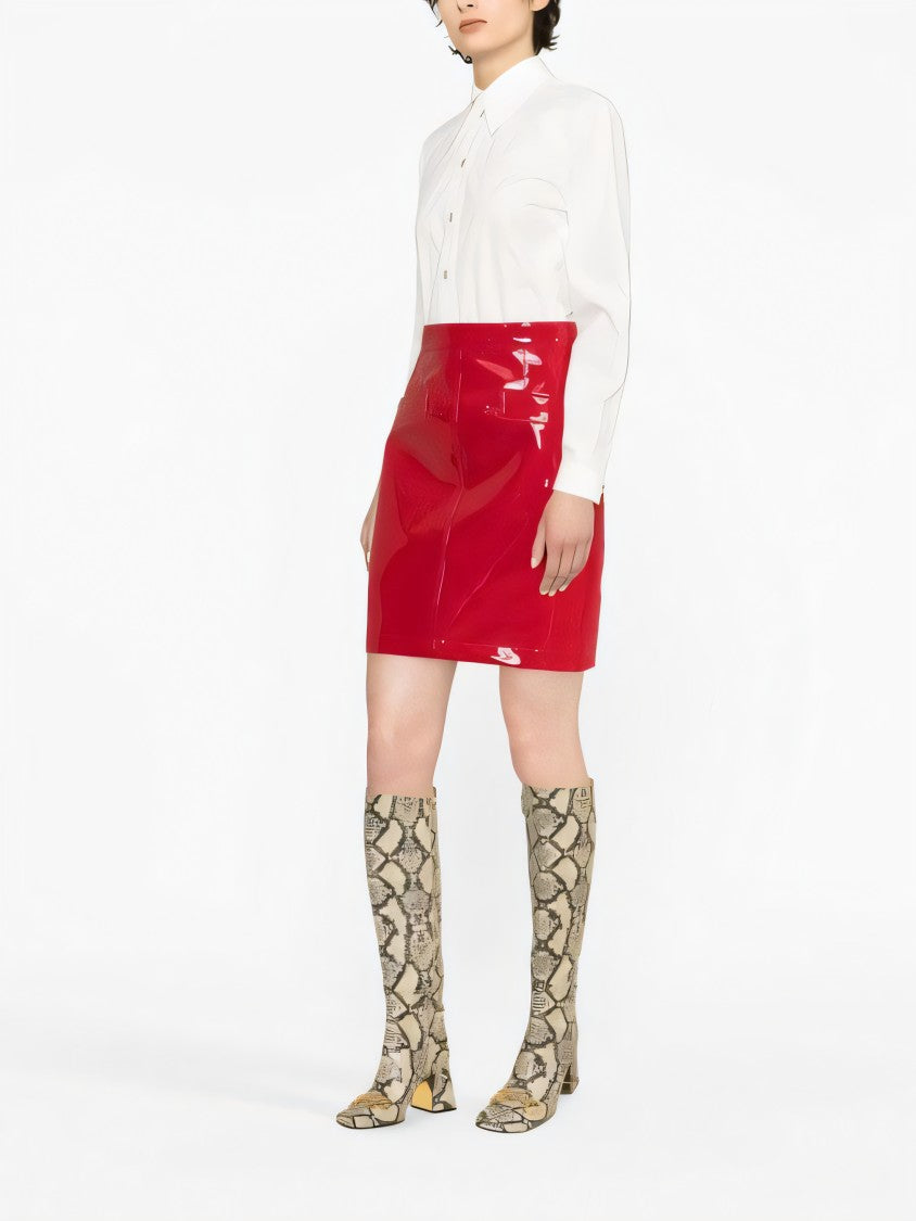 White Tailored Shirt with Pointed Collar