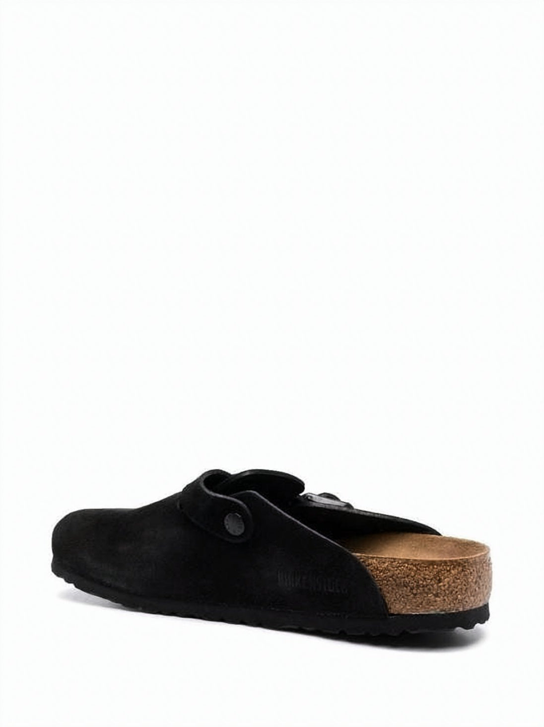 Closed-Toe Mule Slipper With Adjustable Buckle And Suede Upper