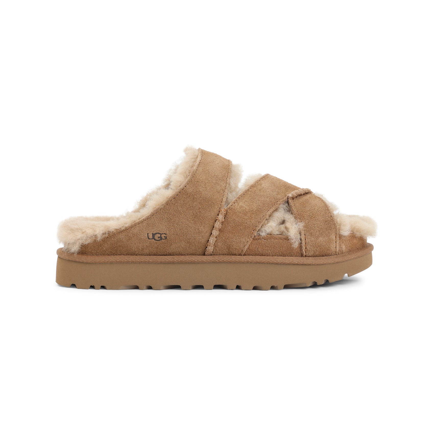 Suede And Shearling Ugg Sandals