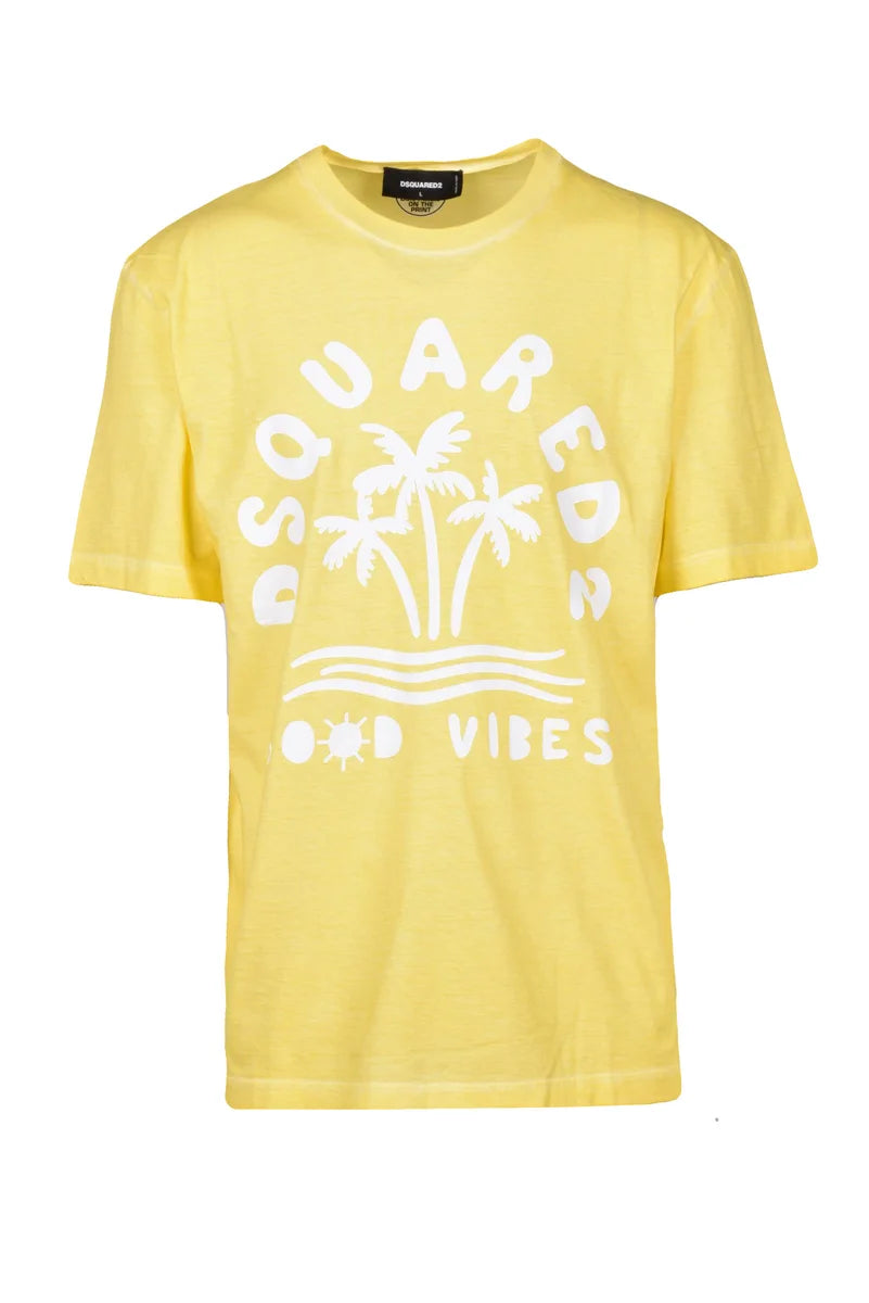 Crew Neck T-shirt - Yellow