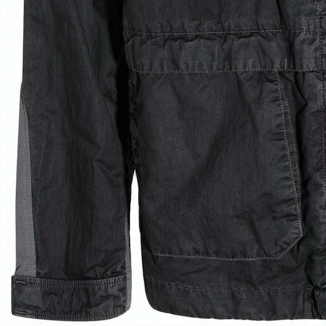 Two-Tone Hooded Jacket with Adjustable Drawstrings and Front Pockets