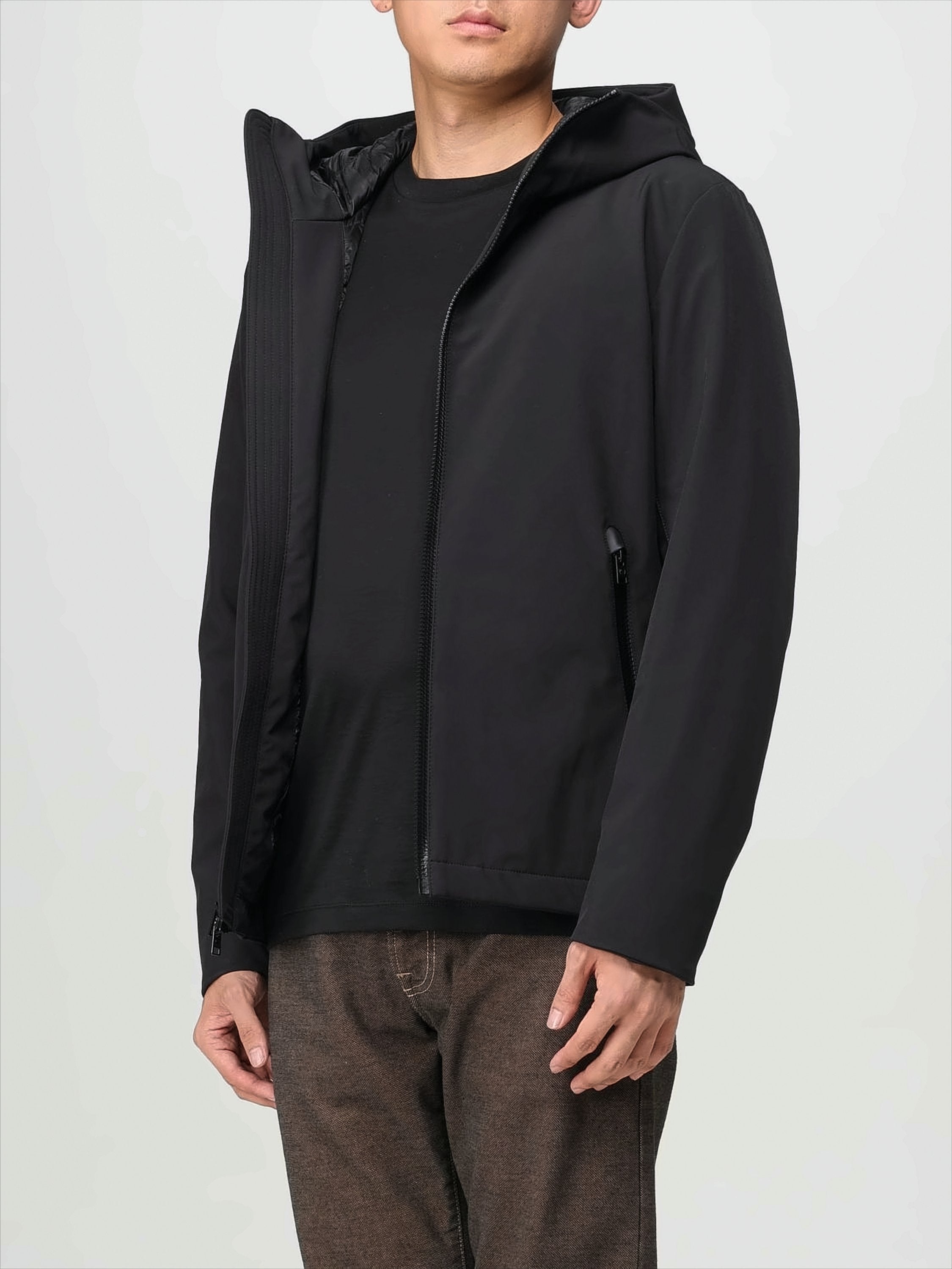 Stretch Fabric High Collar Woolrich Jacket