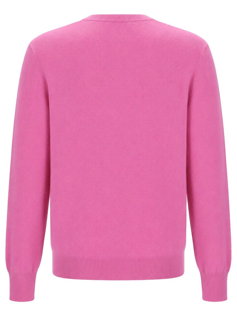 Pink Round Neck Cashmere Silk Sweater