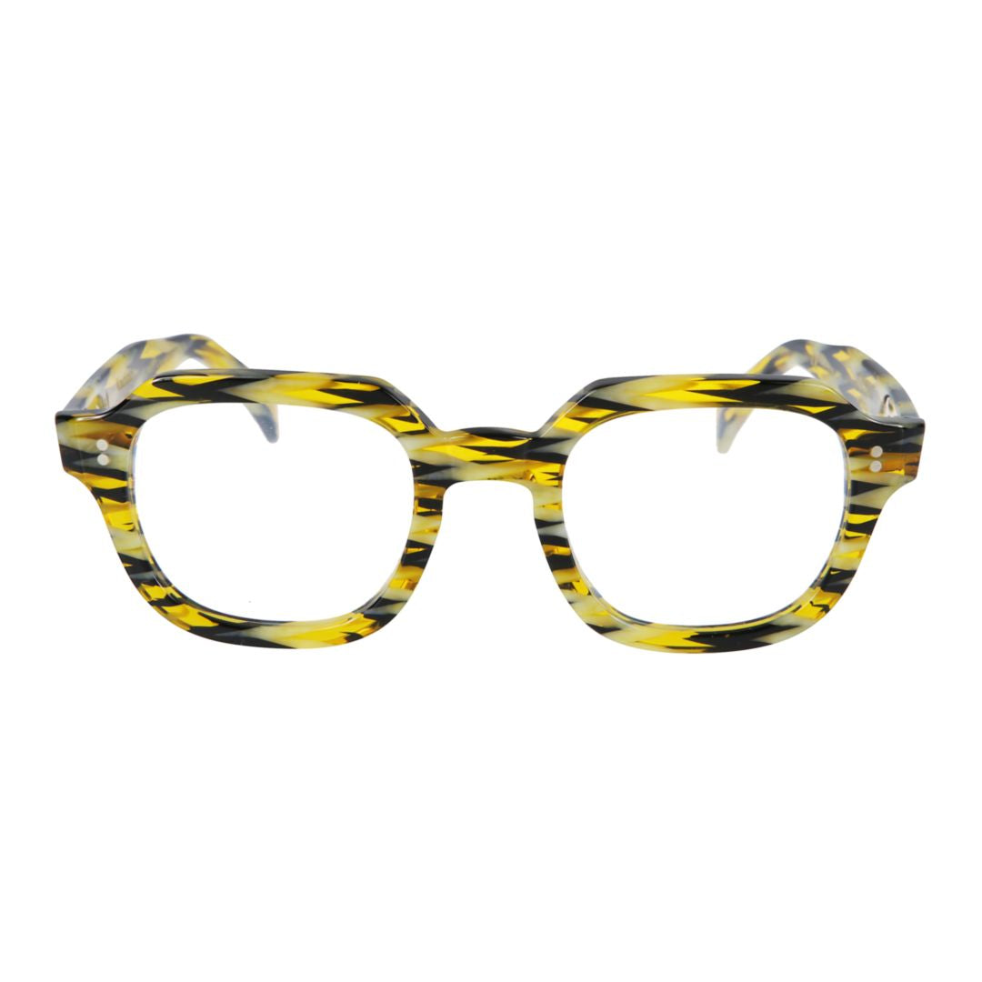 Orbit Special-V Geometric Frame Sunglasses with Distinctive Pattern