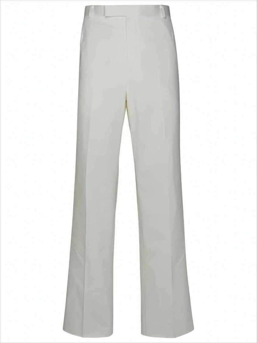 Straight-Leg Pants with Minimalist Design and Tricolor Detail