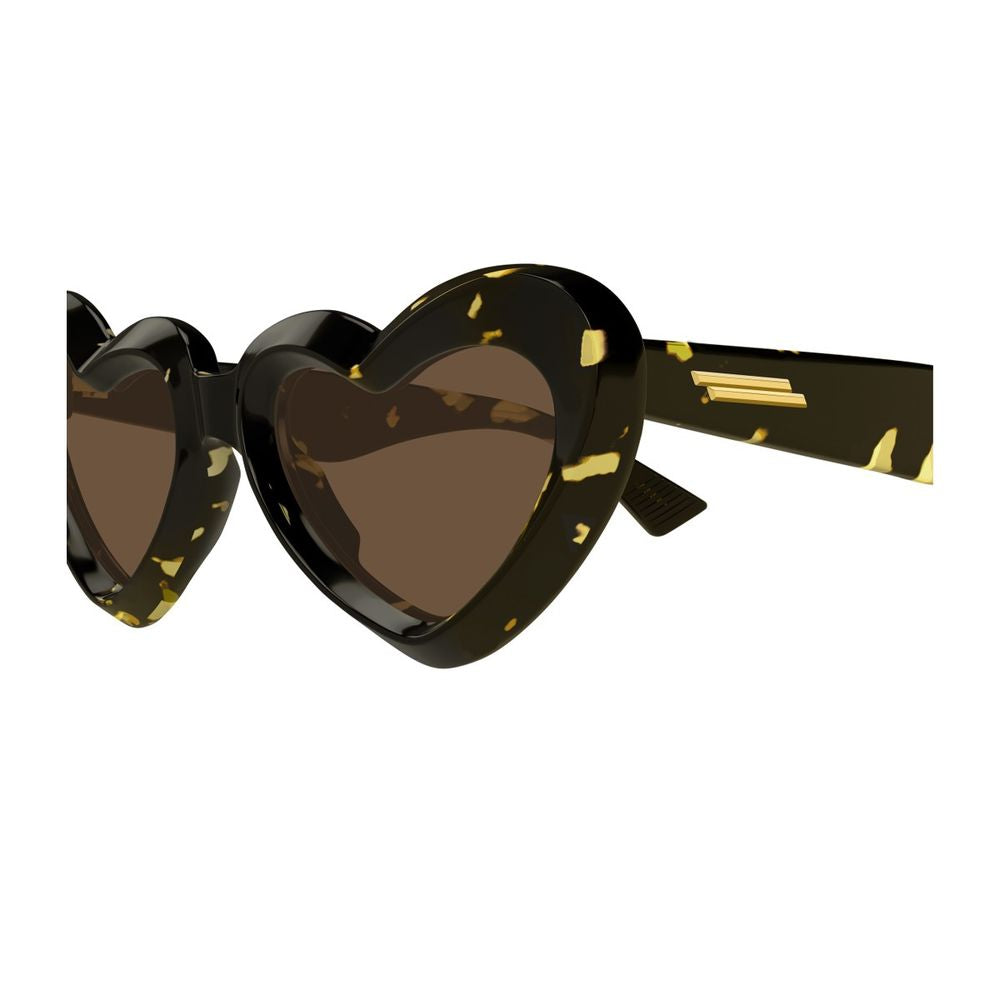 Bv1432S Ribbon Line Heart-Shaped Havana Acetate Sunglasses