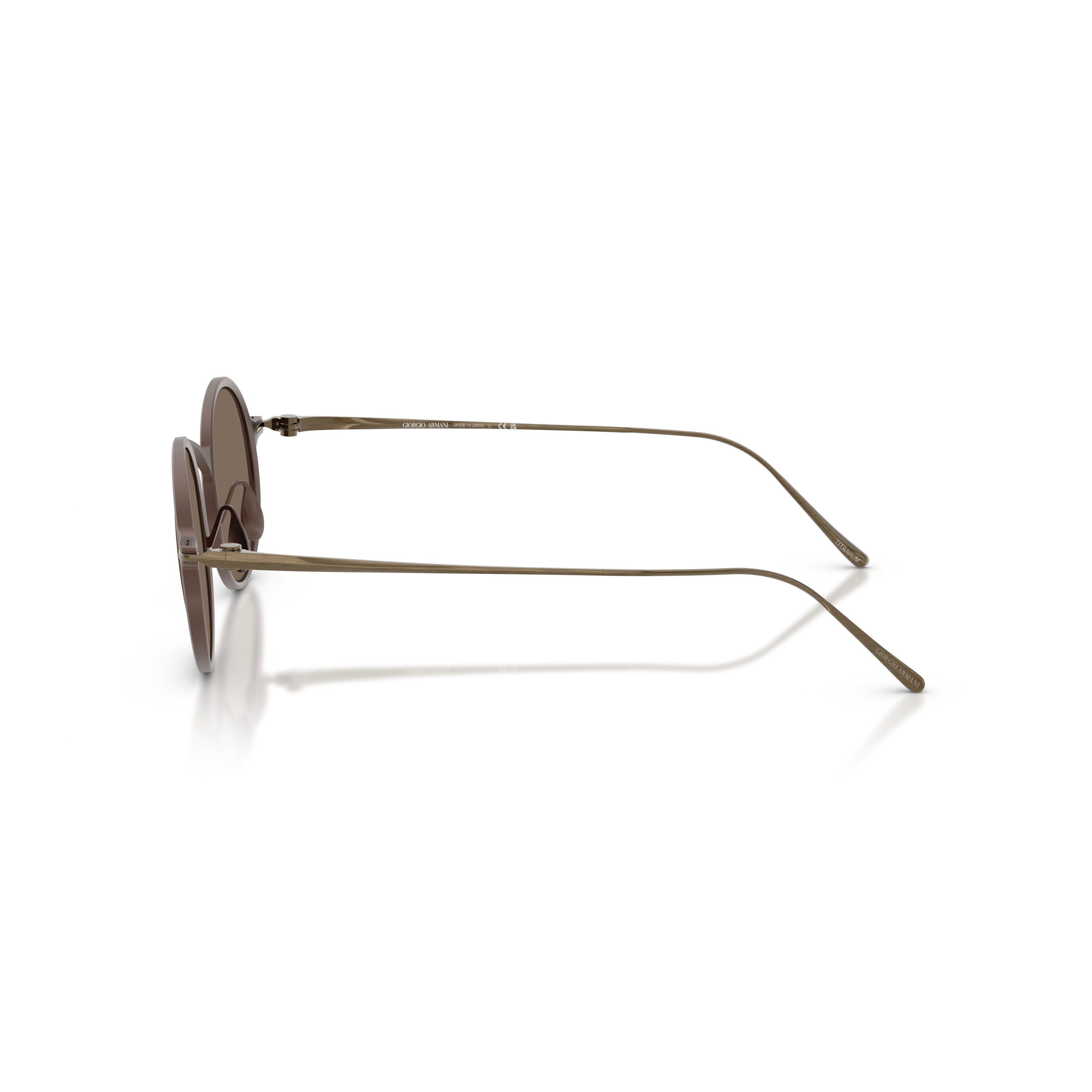 0ar6173t Round Titanium Sunglasses with Tinted Lenses