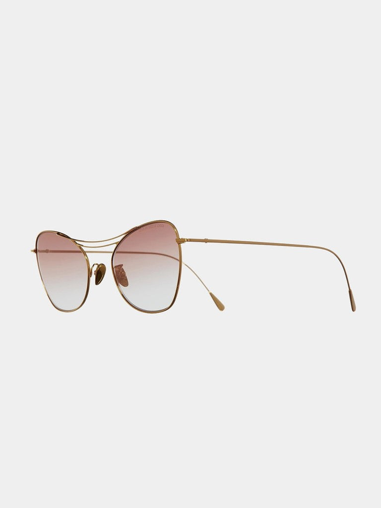 Cat-Eye Metallic Optical Frames with Double Bridge Design