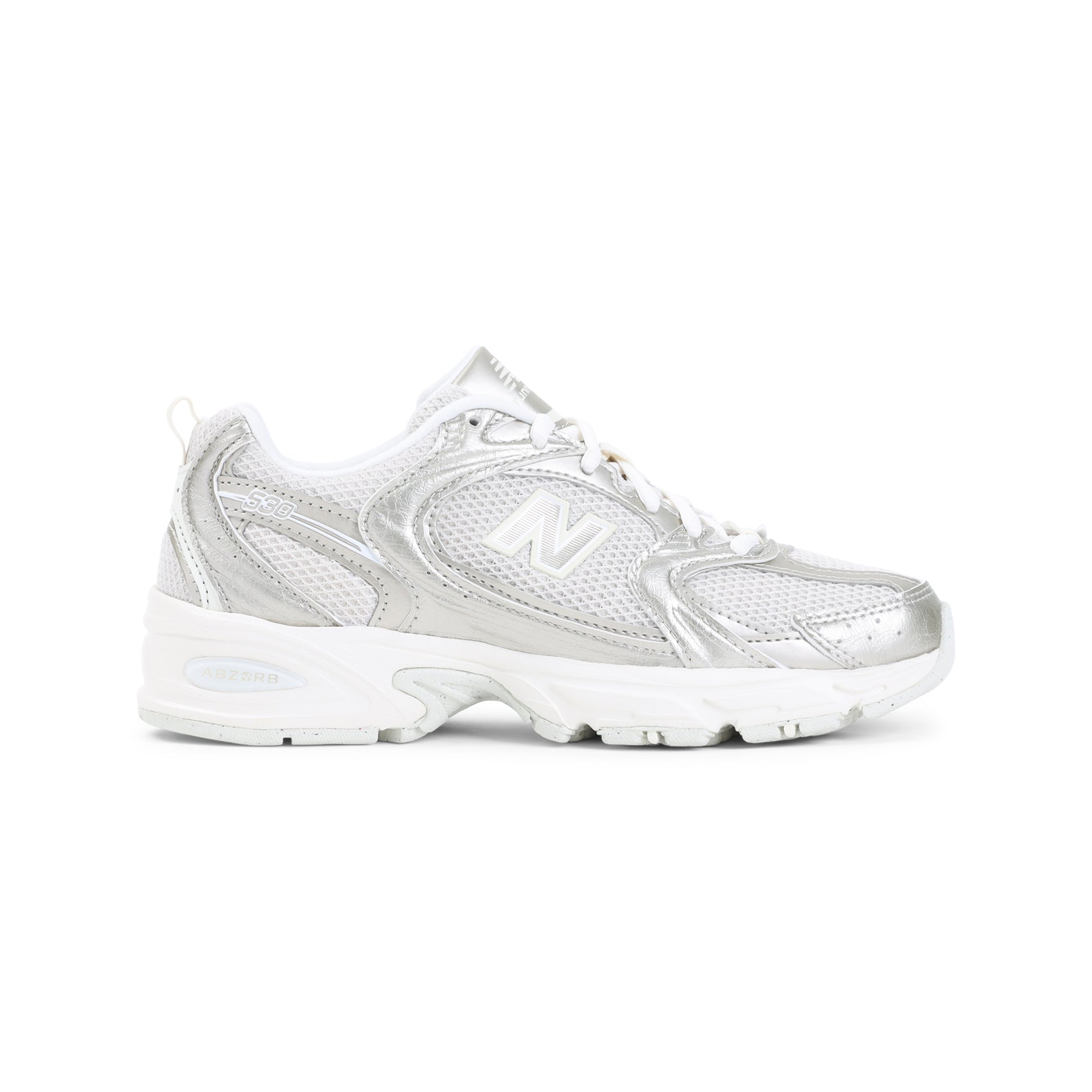 Metallic Finish Sneakers with Cushioned Sole