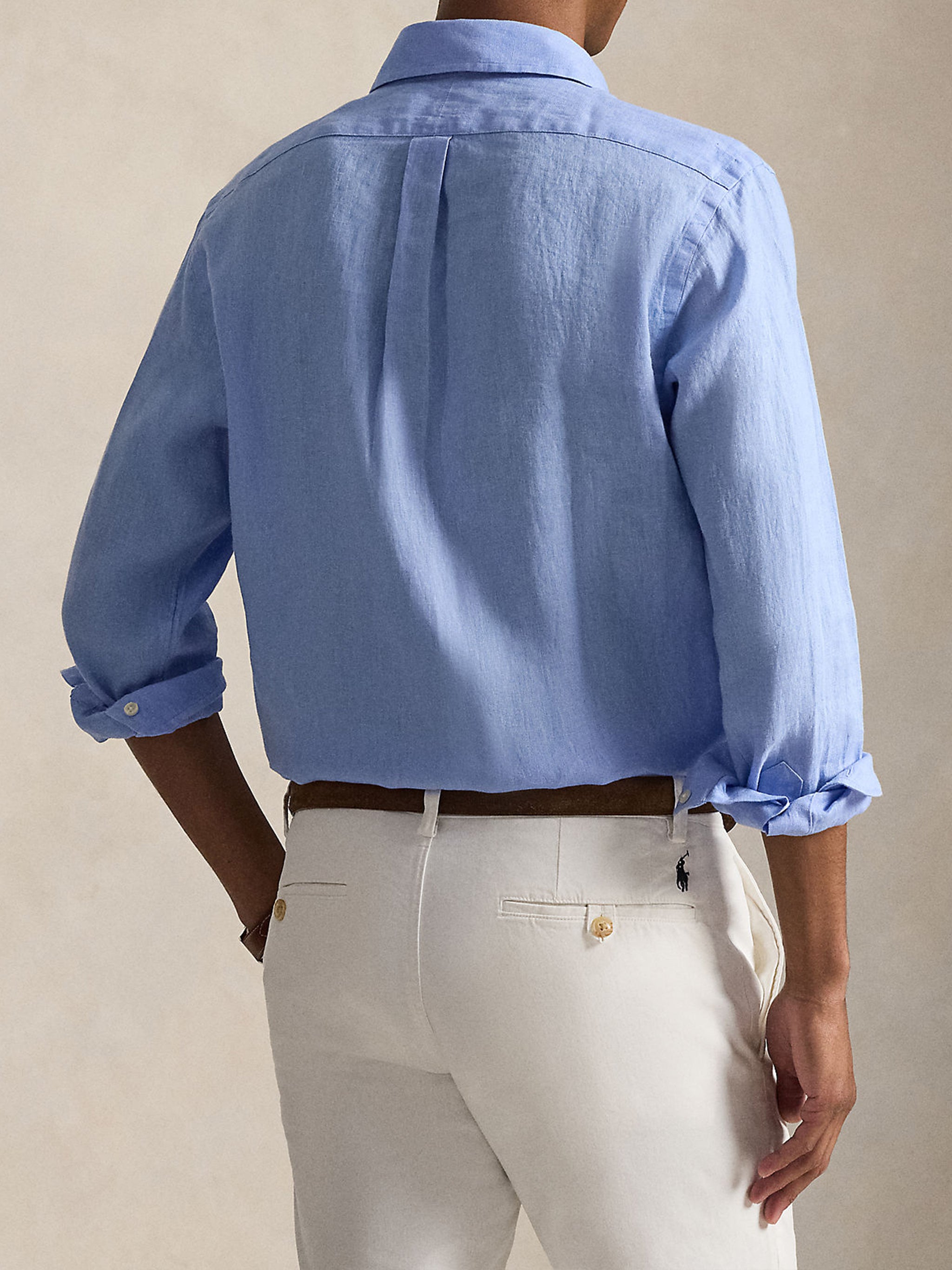 Light Blue Sport Shirt Linen Sport Shirt