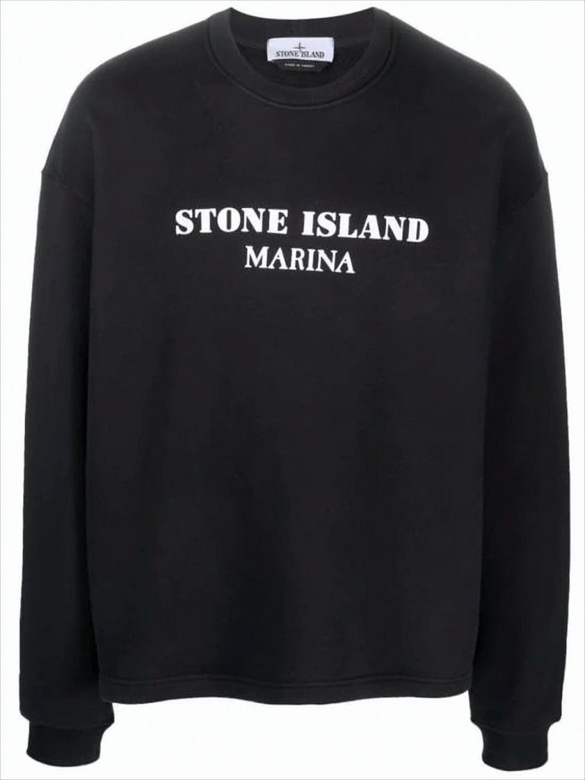 Relaxed Fit Long-Sleeve Black Sweatshirt