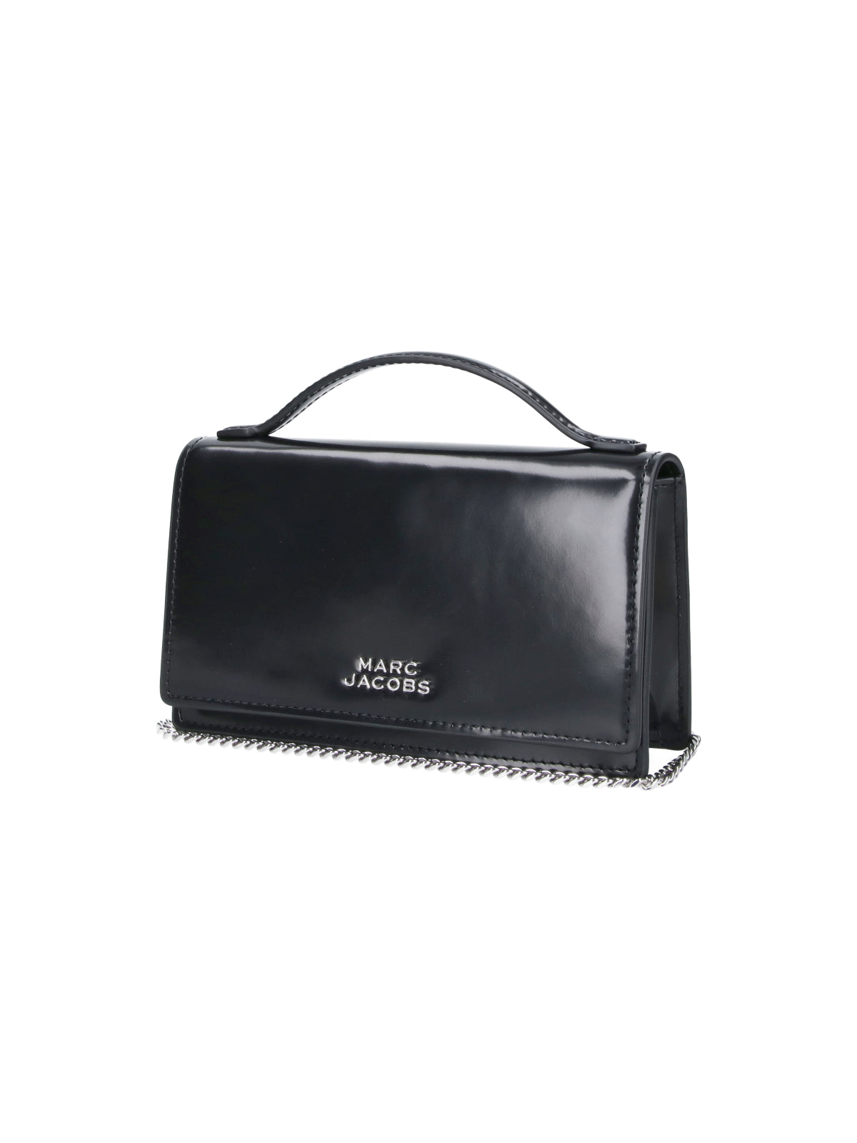 Black The Mirror Brushed Leather Handbag