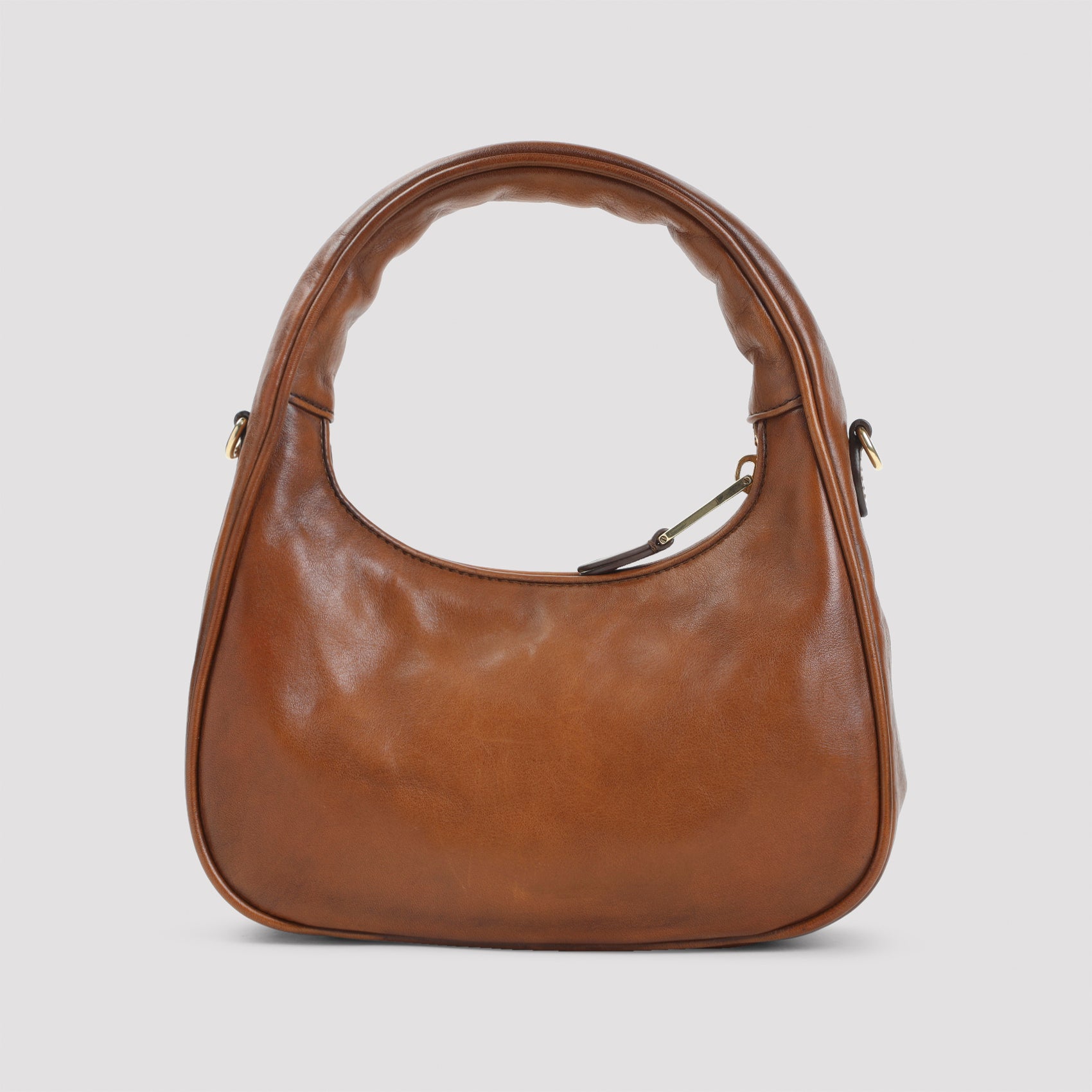 Brown Calf Leather Shoulder Bag