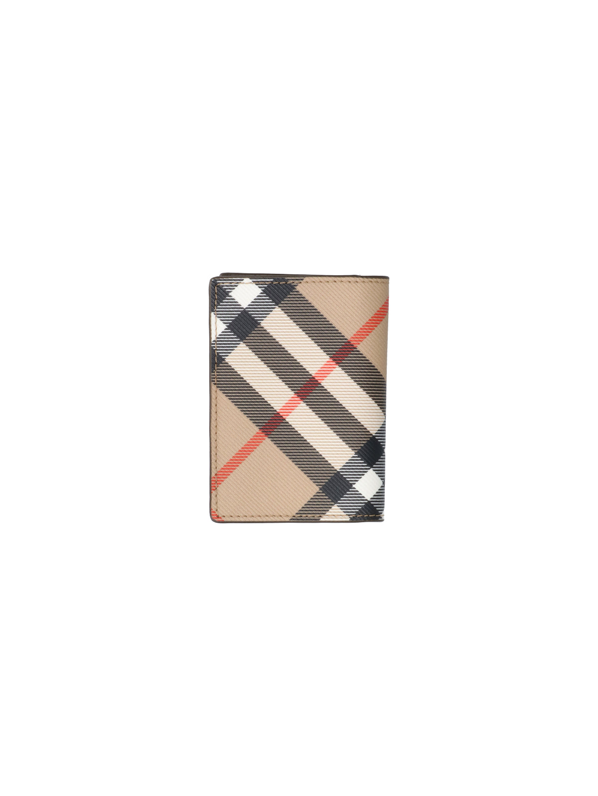 Beige Check Pattern Bifold Wallet