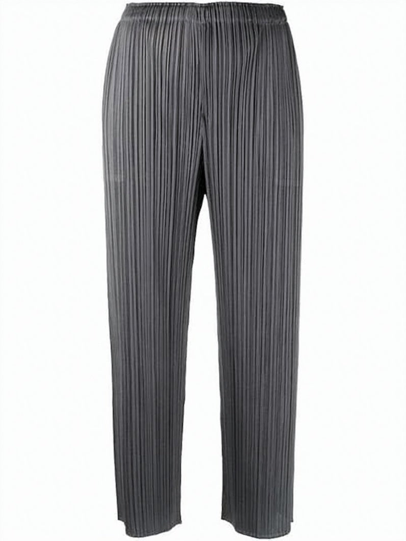 Pleated Design Cropped Trousers
