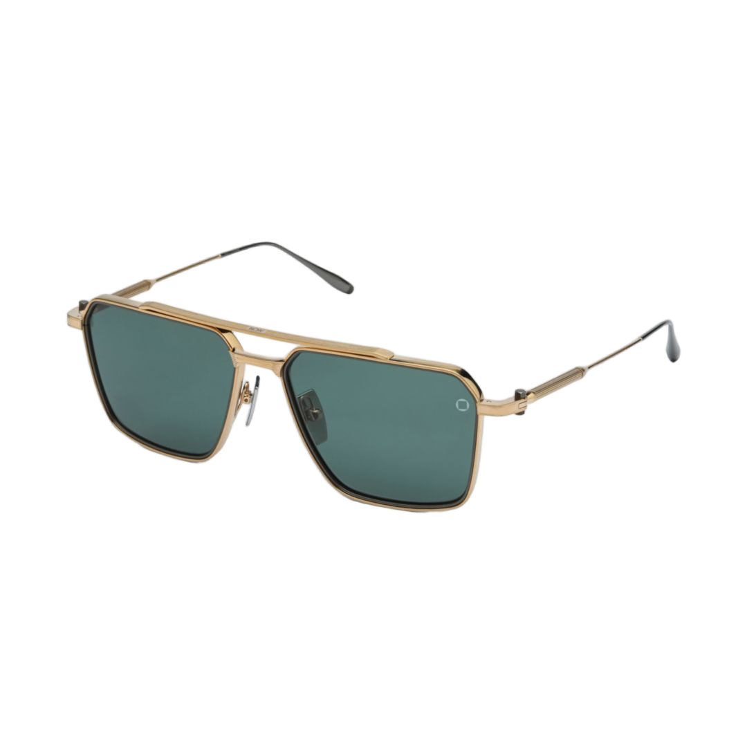 Geometric Square Frame Sunglasses With Double Bridge Design