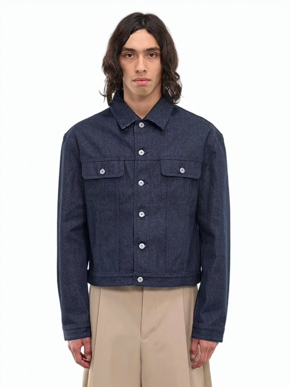 Structured Cropped Denim Jacket