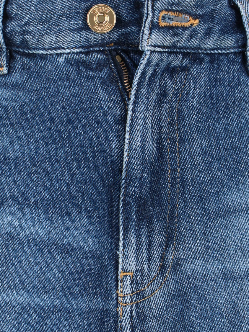 "Medusa Biggie" Jeans Light Blue