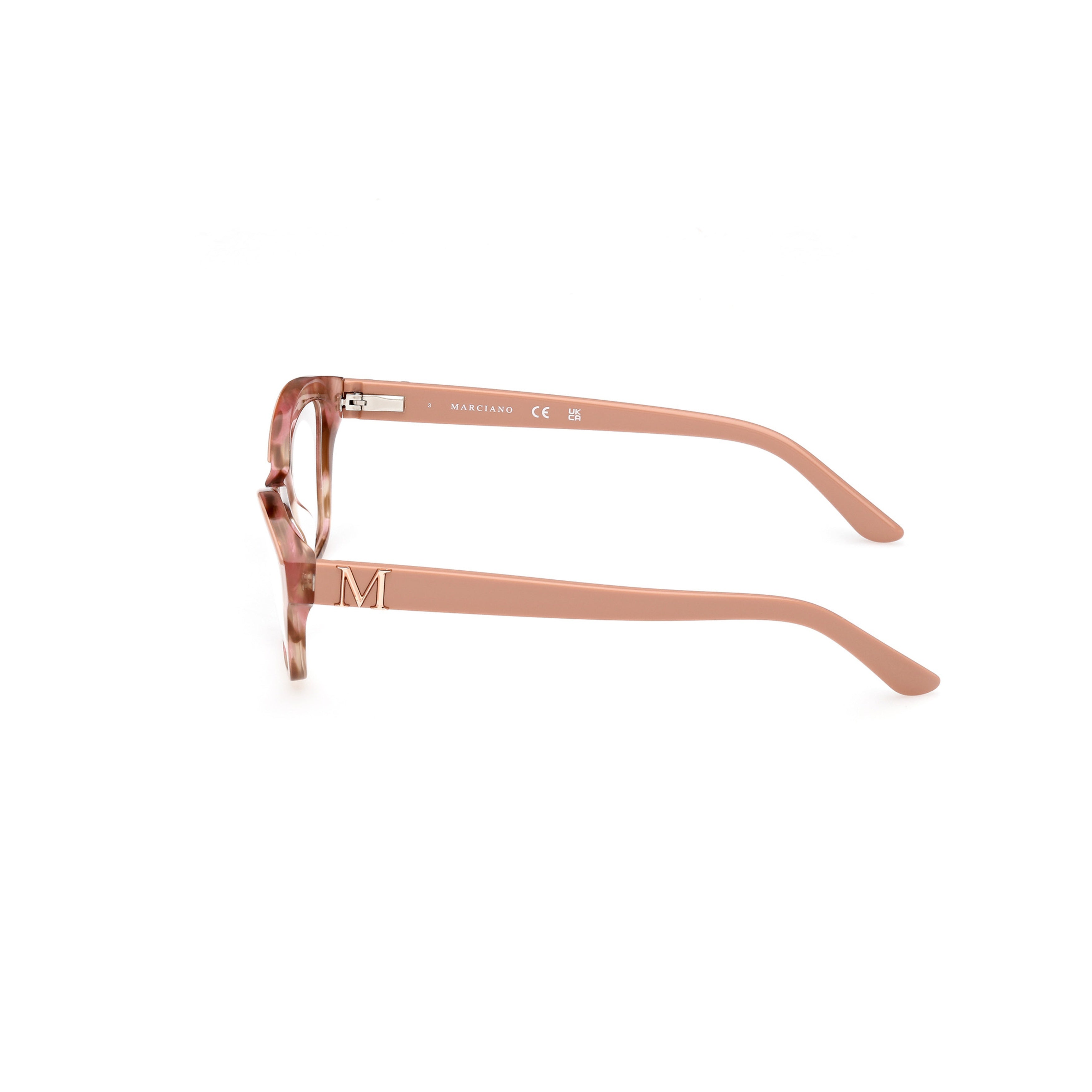 Gm0396 55074 Translucent Cat-Eye Eyeglasses with Geometric Frame